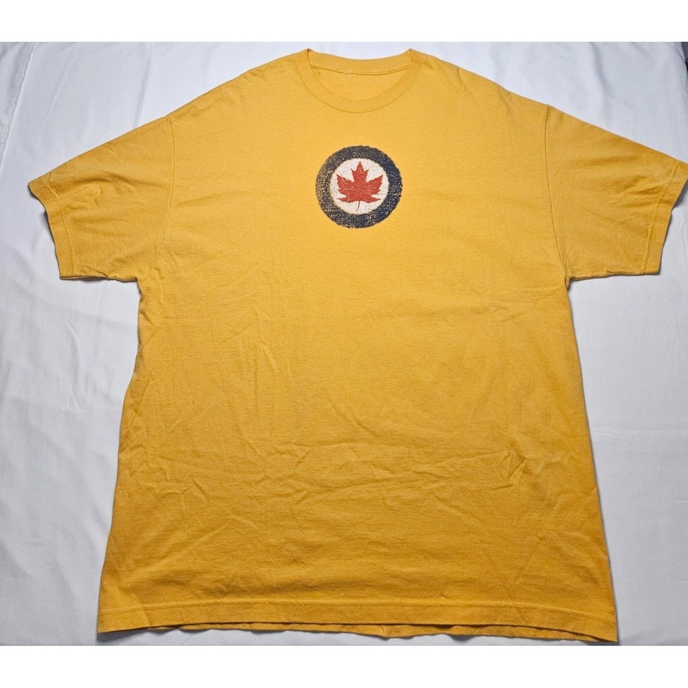 Royal Canadian Air Force Rcaf Roundel Eagle Tee Men's T-Shirt 3 XL Yellow